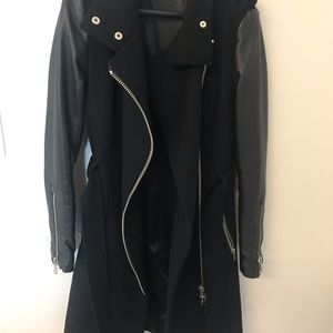 Mackage Jackets & Coats - Mackage Leather Sleeve Jacket Mackage Jackets & Coats - Mackage Leather Sleeve Jacket